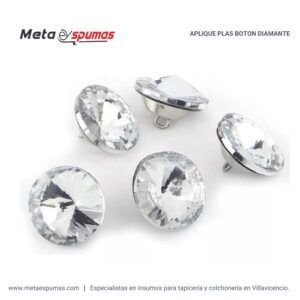 Aplique Plas Botón Diamante