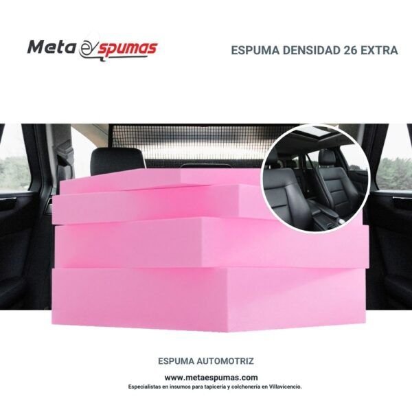 Espuma automotriz densidad 26 extra