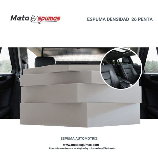 Espuma automotriz densidad 26 penta