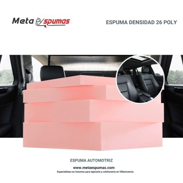 Espuma automotriz densidad 26 poly