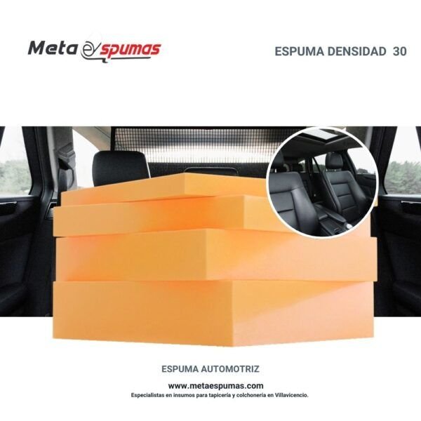 Espuma automotriz densidad 30