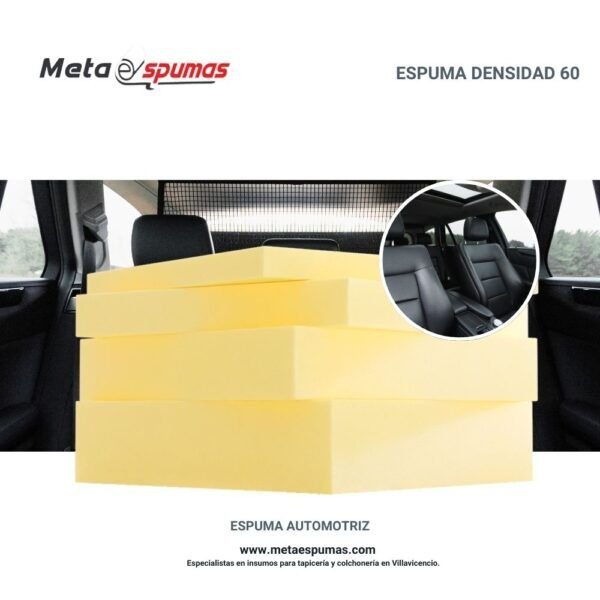 Espuma automotriz densidad 60